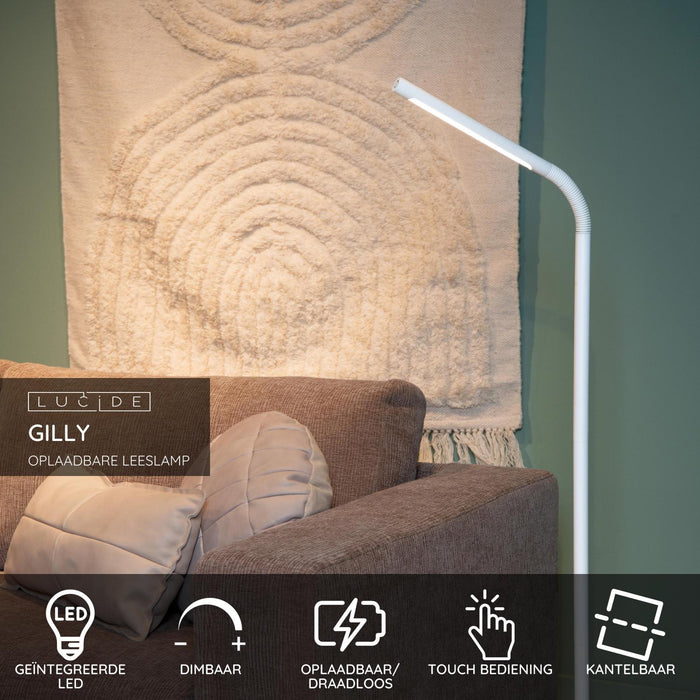 Lucide GILLY Leeslamp - Wit
