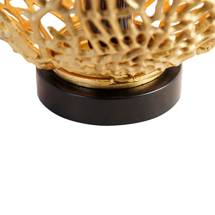 QAZQA Art deco tafellamp goud met zwart - Maro