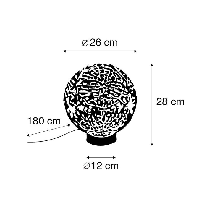 QAZQA Art deco tafellamp goud met zwart - Maro