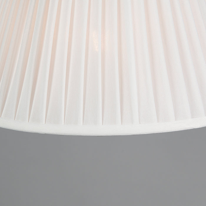 QAZQA Retro hanglamp wit 35 cm - Plisse