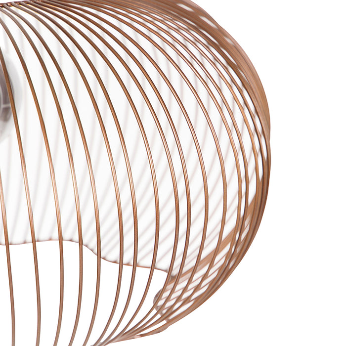 QAZQA Industriële hanglamp koper 49 cm - Finn