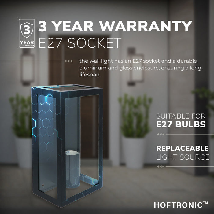 HOFTRONIC Stella LED Wandlamp Zwart IP44 voor binnen en buiten