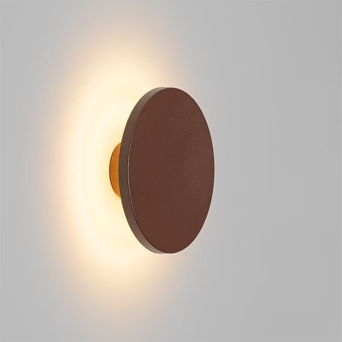 QAZQA Moderne buiten wandlamp roestbruin incl. LED IP54 - Skyf