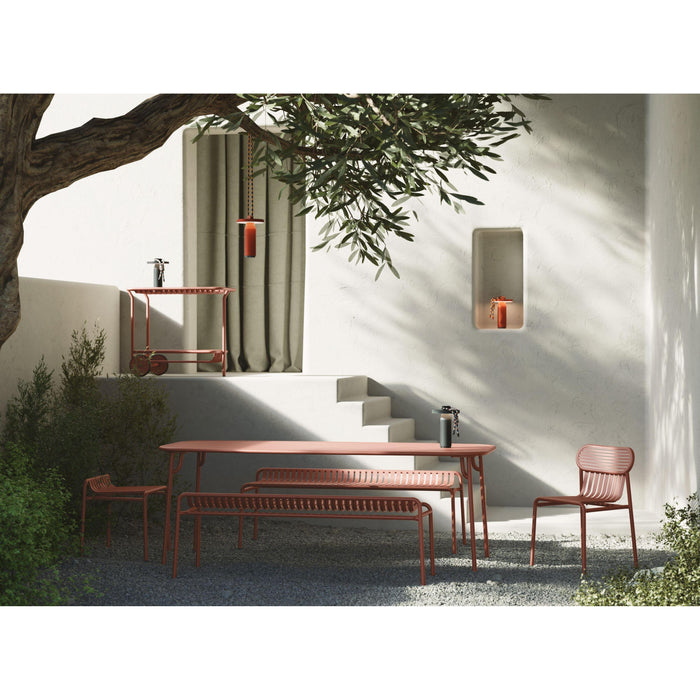 Week-end tuinbank zonder rugleuning blush