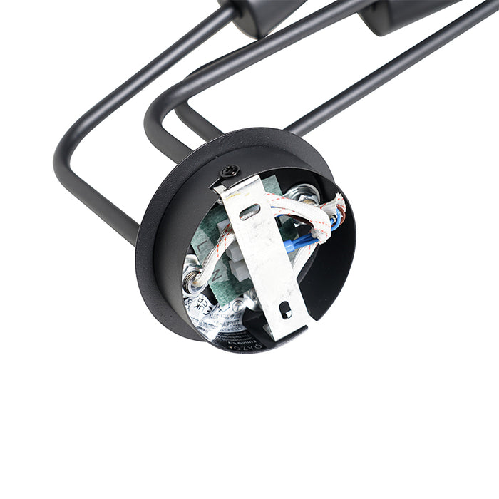 QAZQA Design plafondlamp zwart 4-lichts - Facile