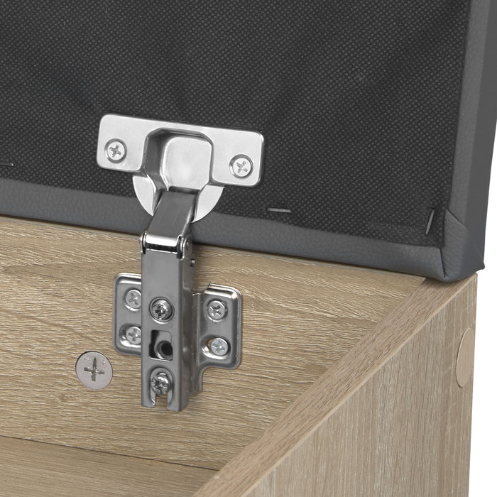 tectake® Schoenenkast Jasmina met zitkussen 60x30x43,5cm