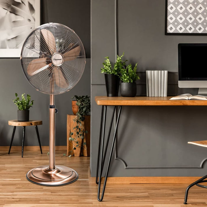 Bestron Staande ventilator DFS45SCO 45 cm koperkleurig