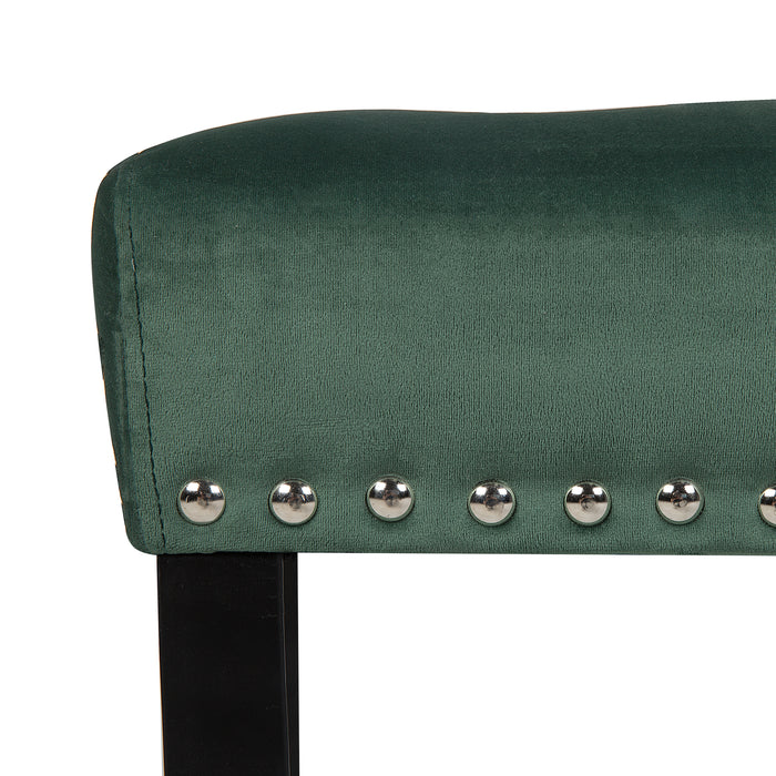 Beliani - YORKTON - Hocker - Groen - Fluweel