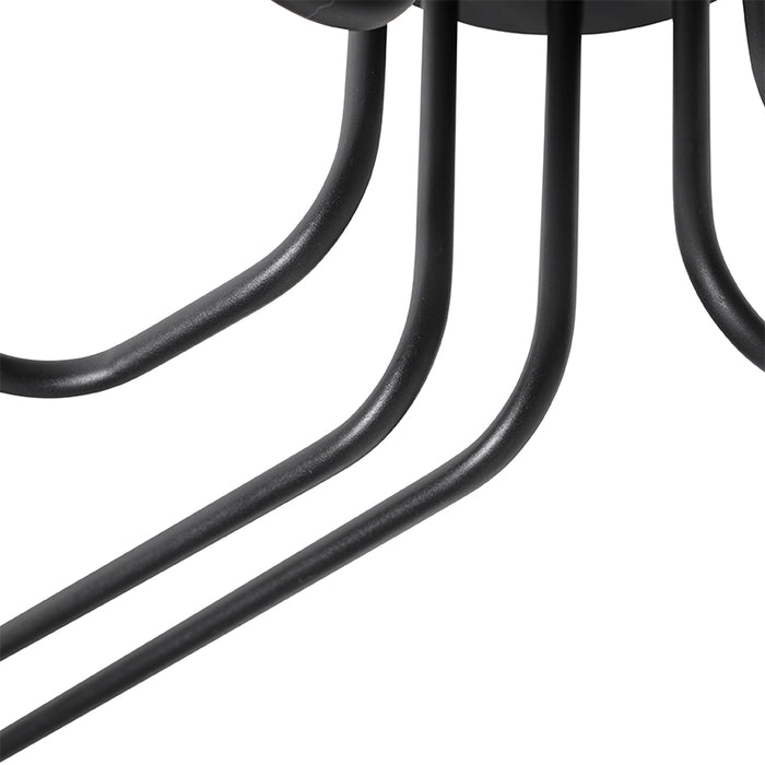 QAZQA Design plafondlamp zwart 8-lichts - Facile