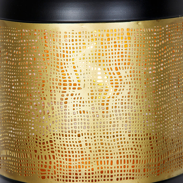 QAZQA Vintage hanglamp zwart met messing - Kayleigh