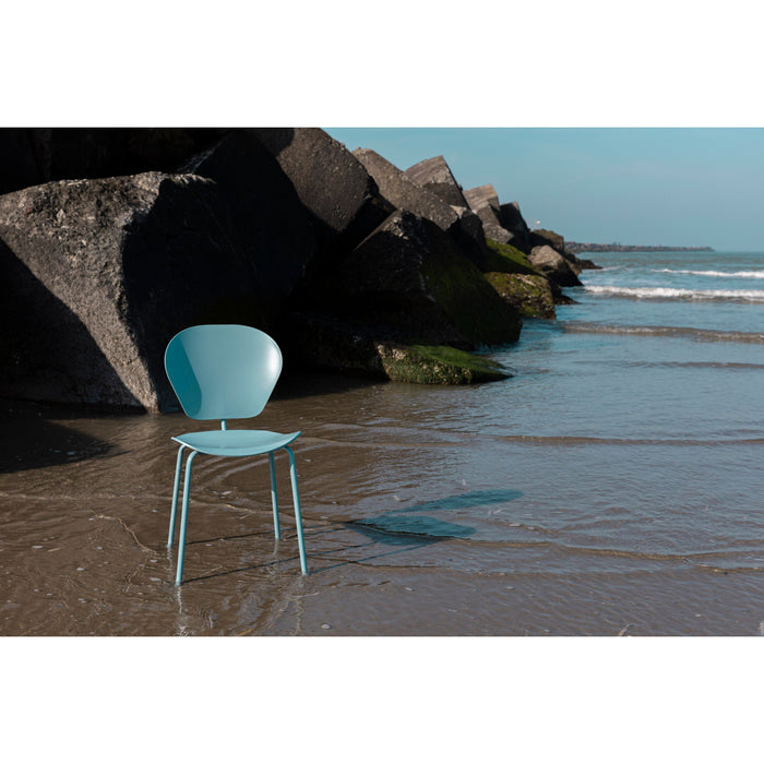 Zuiver The Ocean Chair Eetkamerstoelen Ocean Blue - Set van 2 - Blauw