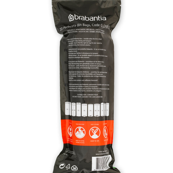 Brabantia Type G PerfectFit Afvalzak 23-30 Liter - 20 zakken