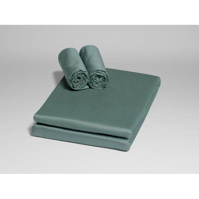 Yumeko Dekbedovertrek Katoensatijn Groen - 200 x 220 cm