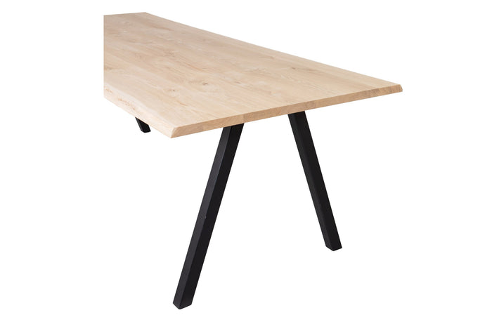 WOOOD Tablo Boomstam Tafel met 2-standen Poot - Eiken - 75x199x90