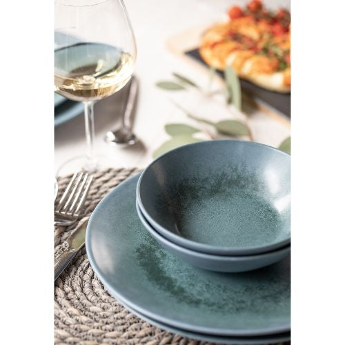 Mikasa - Reactive Blue Servies Set, 12 Delig, Keramiek - Mikasa