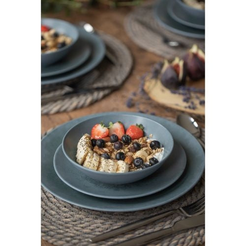 Mikasa - Reactive Blue Servies Set, 12 Delig, Keramiek - Mikasa