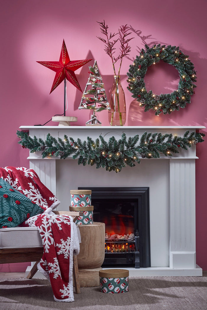 Black Box Trees Creston Kerstkrans - Ø60 cm - Frosted Green