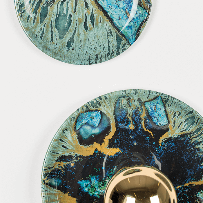 Bold Monkey No Food Here wandlamp (set van 4) hexagon - Groen