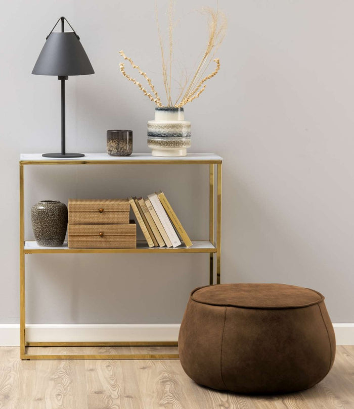 24Designs Olivia Sidetable 80 Cm - Wit Marmer Print