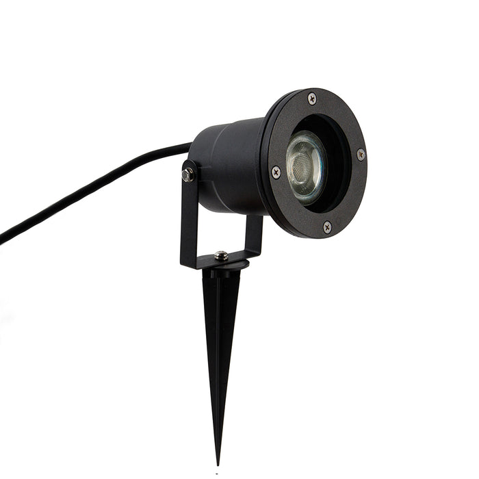 QAZQA Industriële smart prikspot zwart incl. WiFi GU10 IP65 - Basic