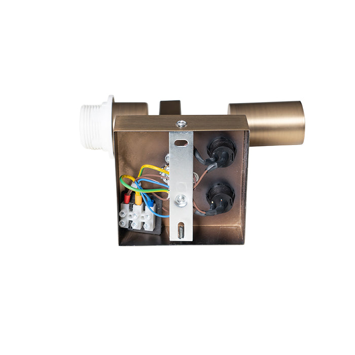 QAZQA Moderne wandlamp brons met leeslamp - Brescia