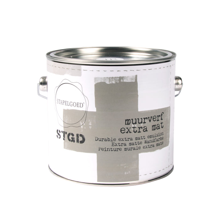 Stapelgoed | Muurverf Mat - Grijs - Salt - 2,5L
