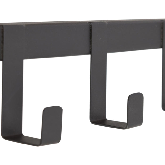 LOFT42 Woody Kapstok Zwart - Hoedenplank - Zwart Mangohout - Metaal