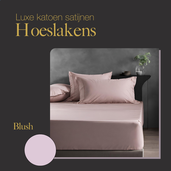 Ten Cate Premium Katoensatijnen Hoeslaken 140x200 - Blush