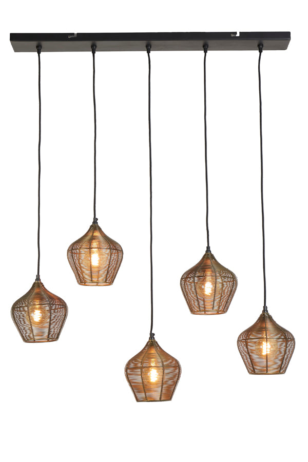 Light & Living - Hanglamp ALVARO - 100x20x122cm - Brons