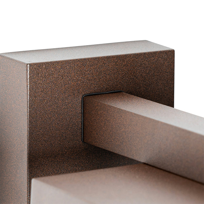 QAZQA Buiten wandlantaarn roestbruin met bewegingssensor IP44 -