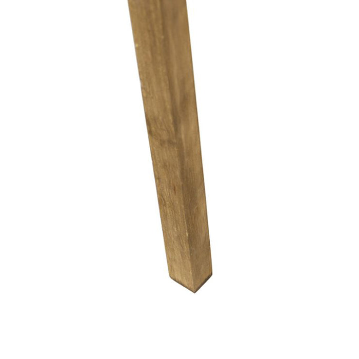 QAZQA Landelijke tripod vintage hout met linnen kap taupe 45 cm -