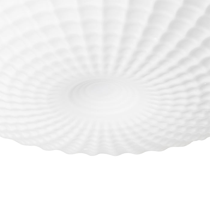 QAZQA Klassieke plafondlamp zwart met opaal glas 30 cm IP44 - Nohmi