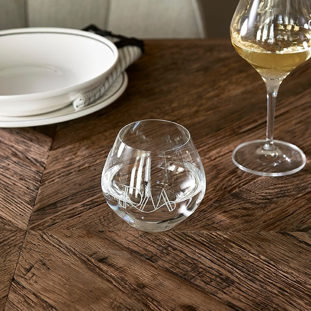 Riviera Maison Waterglazen Set met Tekst 2 Stuks - Glas - 440 ml