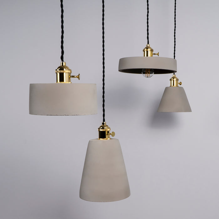 QUVIO Hanglamp beton langwerpig grijs - QUV5094L-GREY