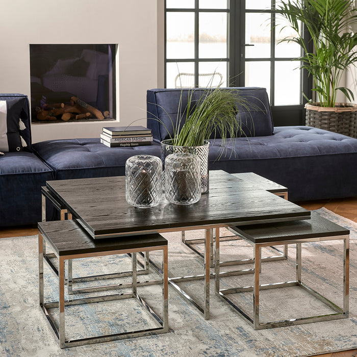 Riviera Maison Nomad Cofee Table S|5, black - 106.0x106.0x51.0 cm