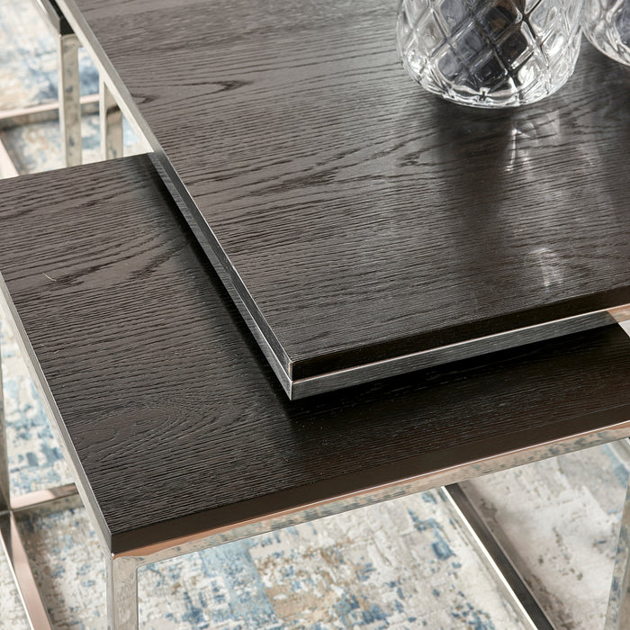 Riviera Maison Nomad Cofee Table S|5, black - 106.0x106.0x51.0 cm