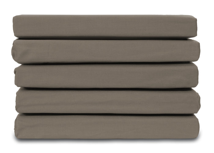 Ten Cate Katoensatijnen Topper Hoeslaken - 90x200 - Taupe
