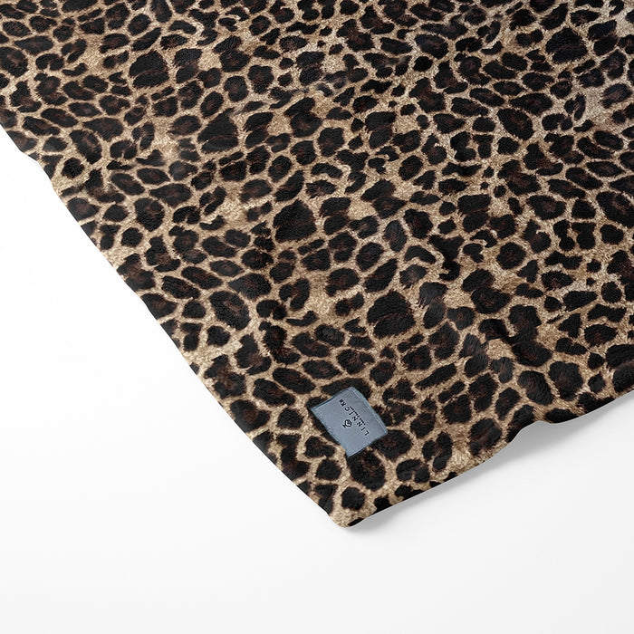 LINNICK Flanel Fleece Deken Leopard - bruin - 140x200cm