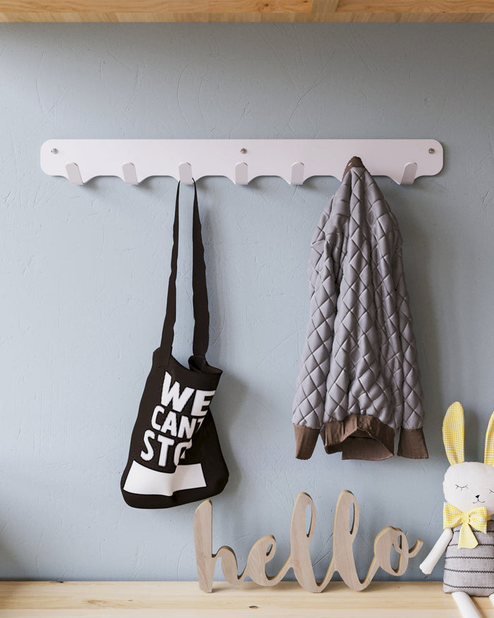 Gorillz Rounded Seven - Wandkapstok - 67 x 6 x 7,8 mm - Wit