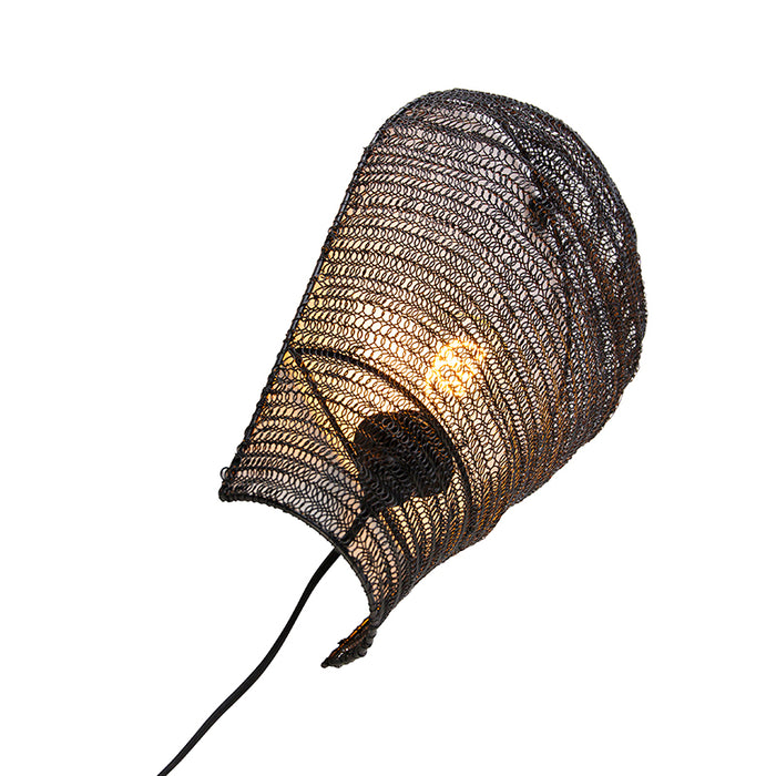 QAZQA Oosterse wandlamp zwart 45 cm - Nidum