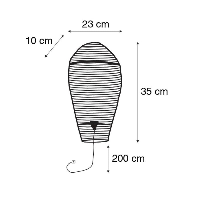 QAZQA Oosterse wandlamp brons 35 cm - Nidum
