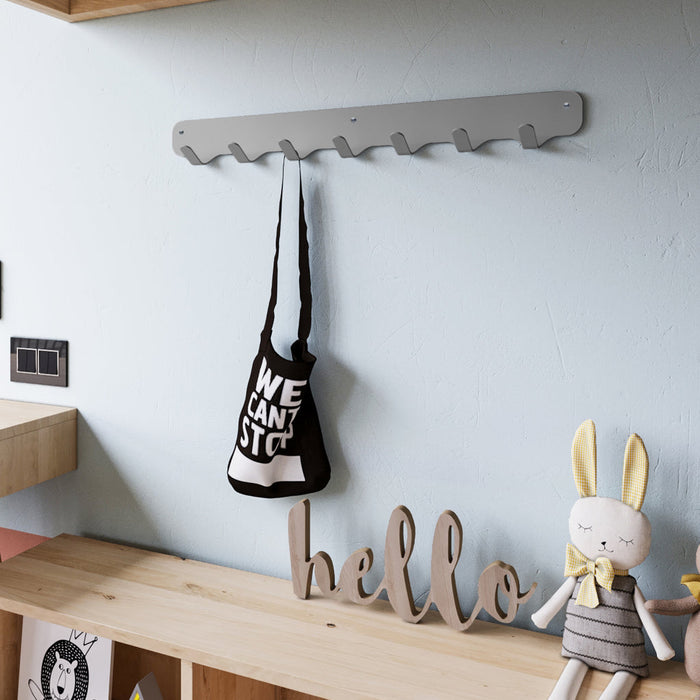 Gorillz Rounded Seven - Wandkapstok - 67 x 6 x 7,8 mm - Grijs