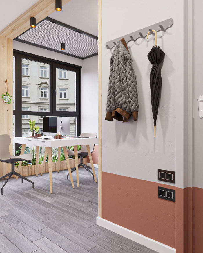 Gorillz Rounded Seven - Wandkapstok - 67 x 6 x 7,8 mm - Grijs