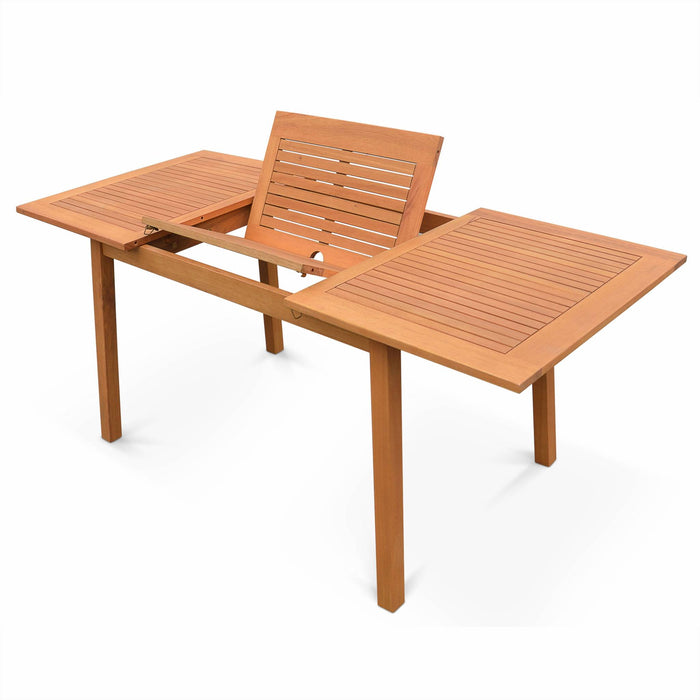 sweeek - Uitschuifbare houten tuintafel 120-180cm