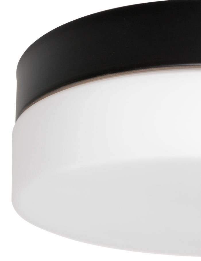 Steinhauer Plafondlamp Ikaro Ø 18 cm IP44 zwart