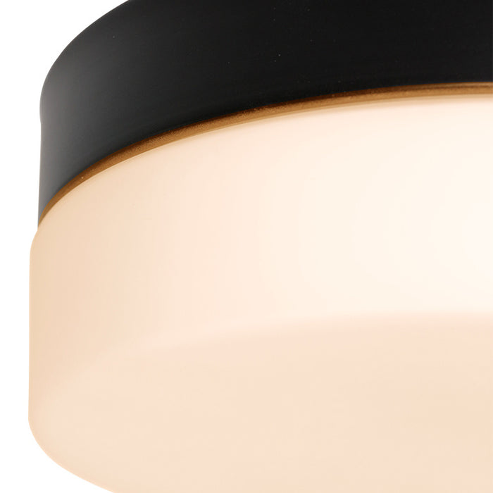 Steinhauer Plafondlamp Ikaro Ø 18 cm IP44 zwart