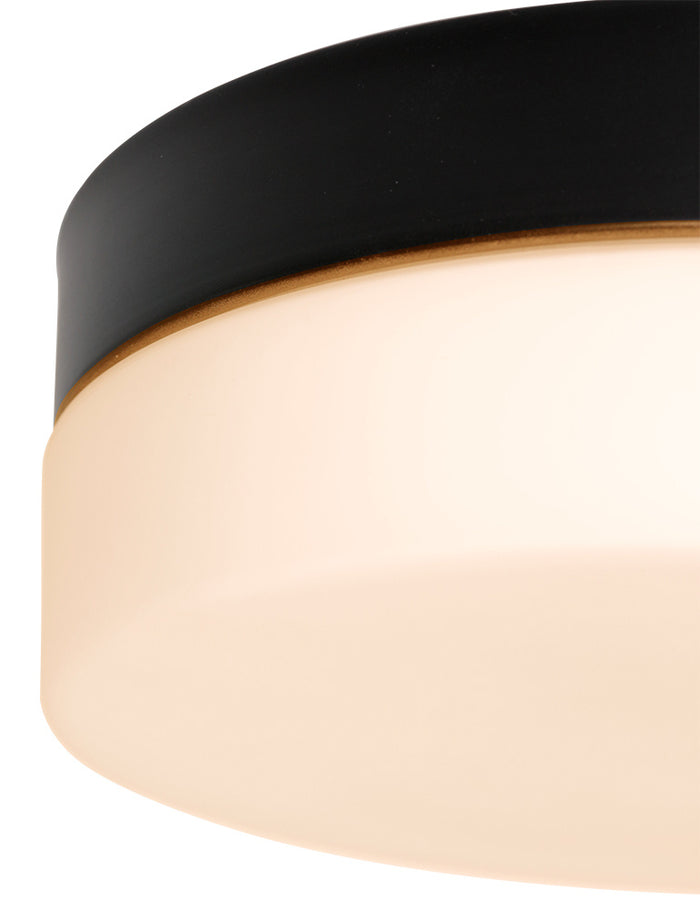 Steinhauer Plafondlamp Ikaro Ø 18 cm IP44 zwart