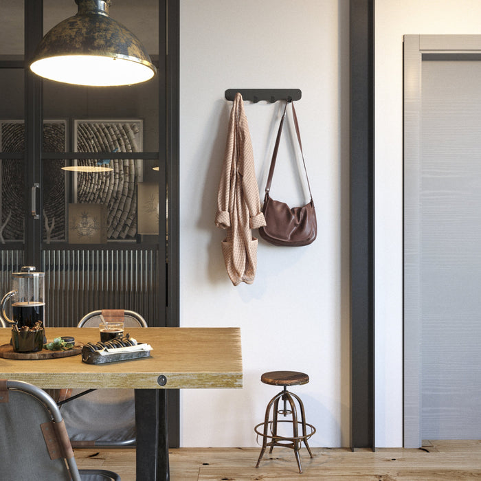 Gorillz Rounded Four - Wandkapstok - 40x6x7,8cm - Zwart