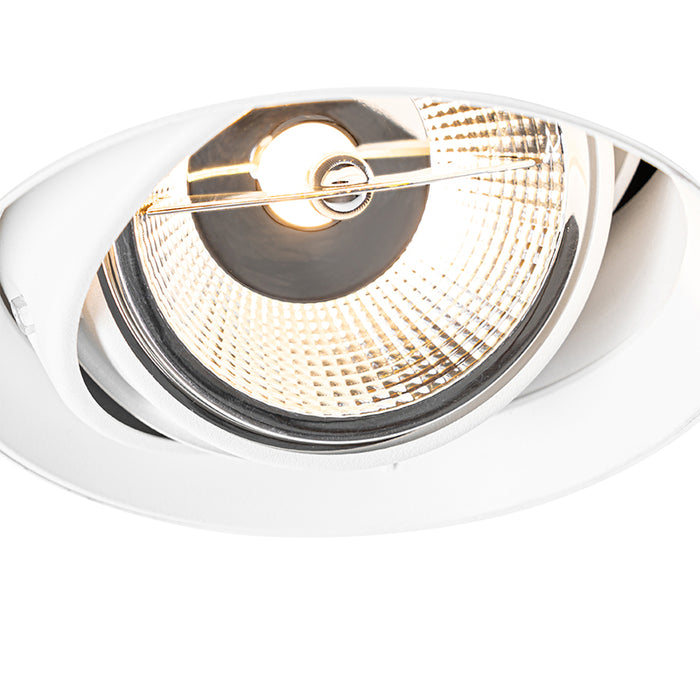 QAZQA Moderne inbouwspot wit GU10 AR111 rond trimless - Oneon