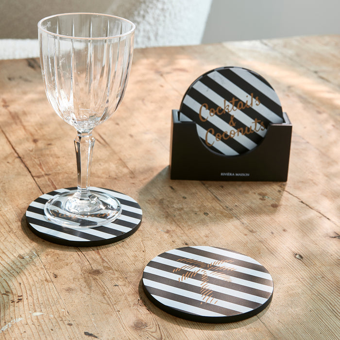 Riviera Maison RM Festival Coasters 4 pieces - 10.5x11.5x4.0 cm